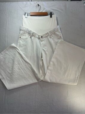 The Gap Women's White Wide Leg Jeans NWT Size 29/8 High Rise Cotton Denim